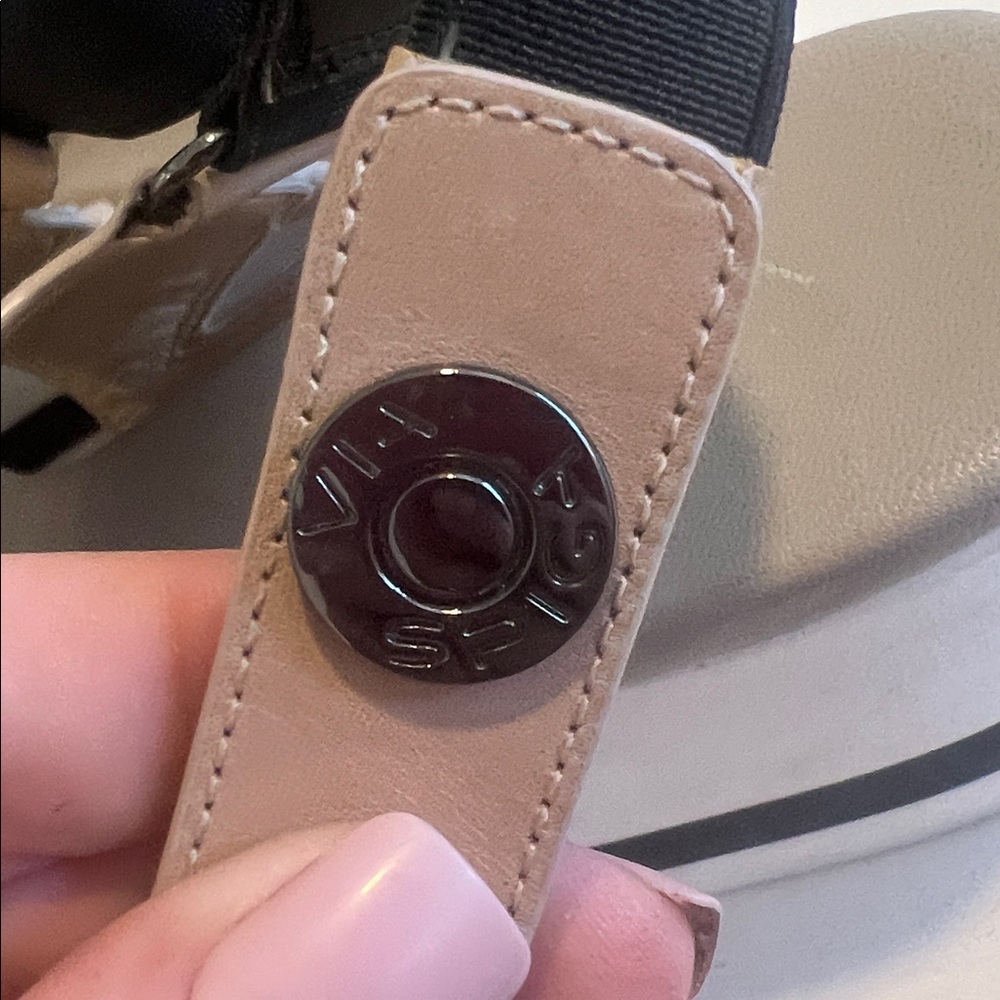 Via Spiga Tan and Black Platform Sandals - Picture 4 of 7